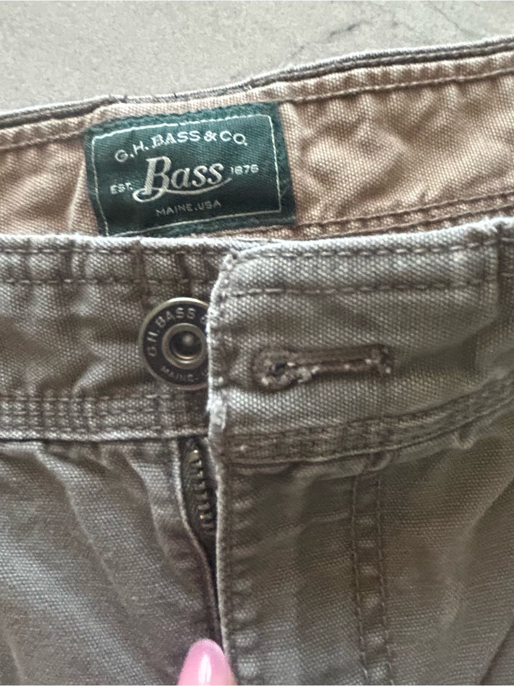 G H Bass & Co Men’s Cargo Pants Taupe Size 36 X 30 - Picture 3 of 5